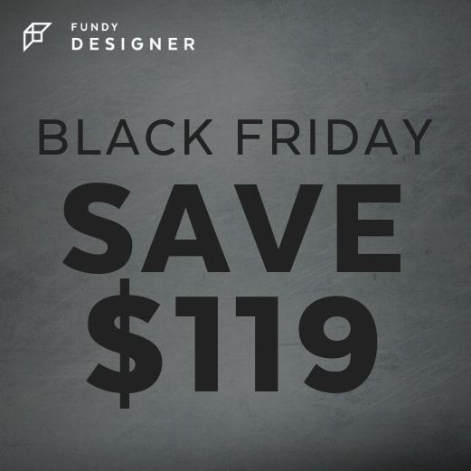 A black and white poster that says black friday save $ 119