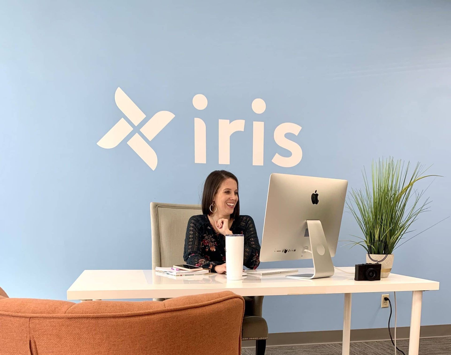 Meredith at the new Iris office