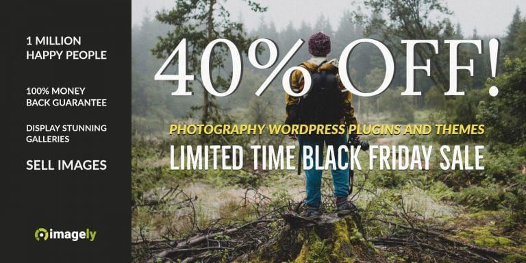 A black friday sale for photography wordpress themes