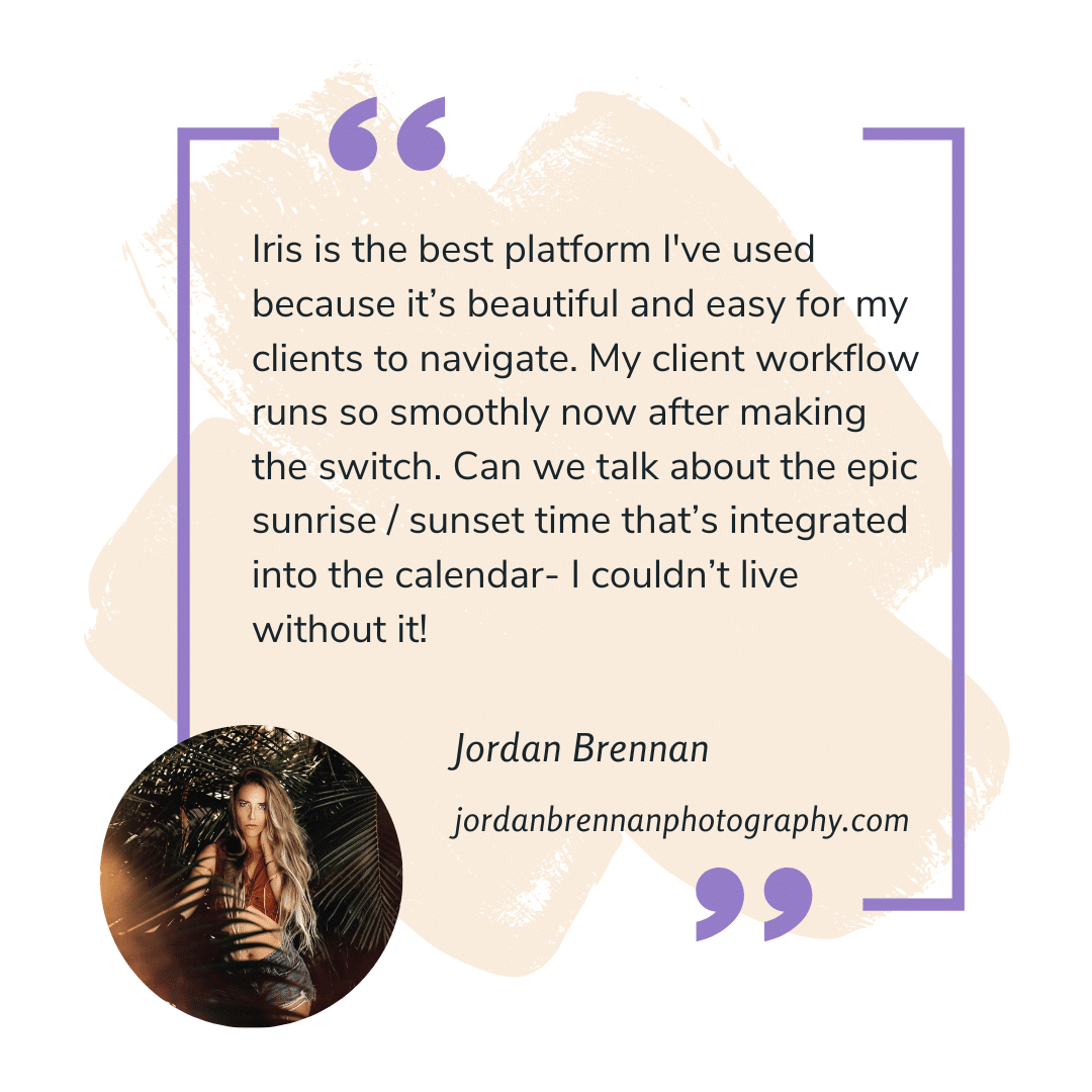 A quote from jordan brennan about iris is the best platform i 've used