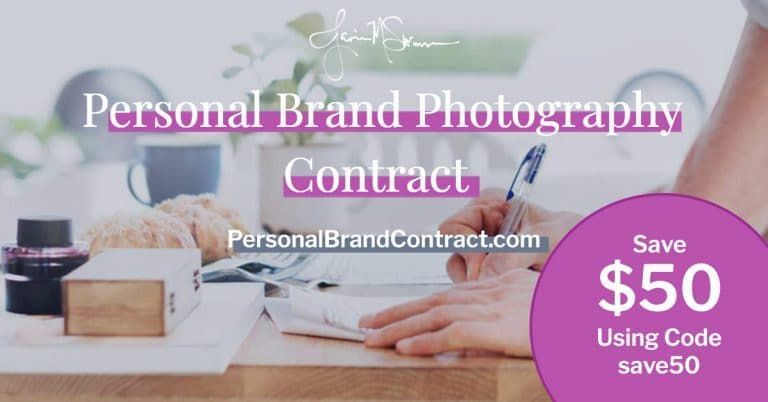 A person is signing a contract for personal brand photography