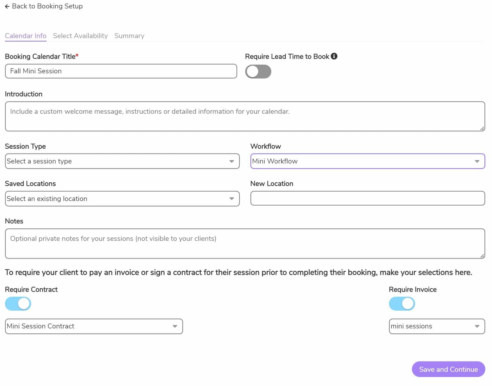 Workflow for Online Booking