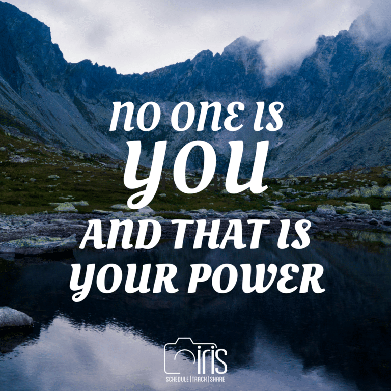 A poster that says no one is you and that is your power