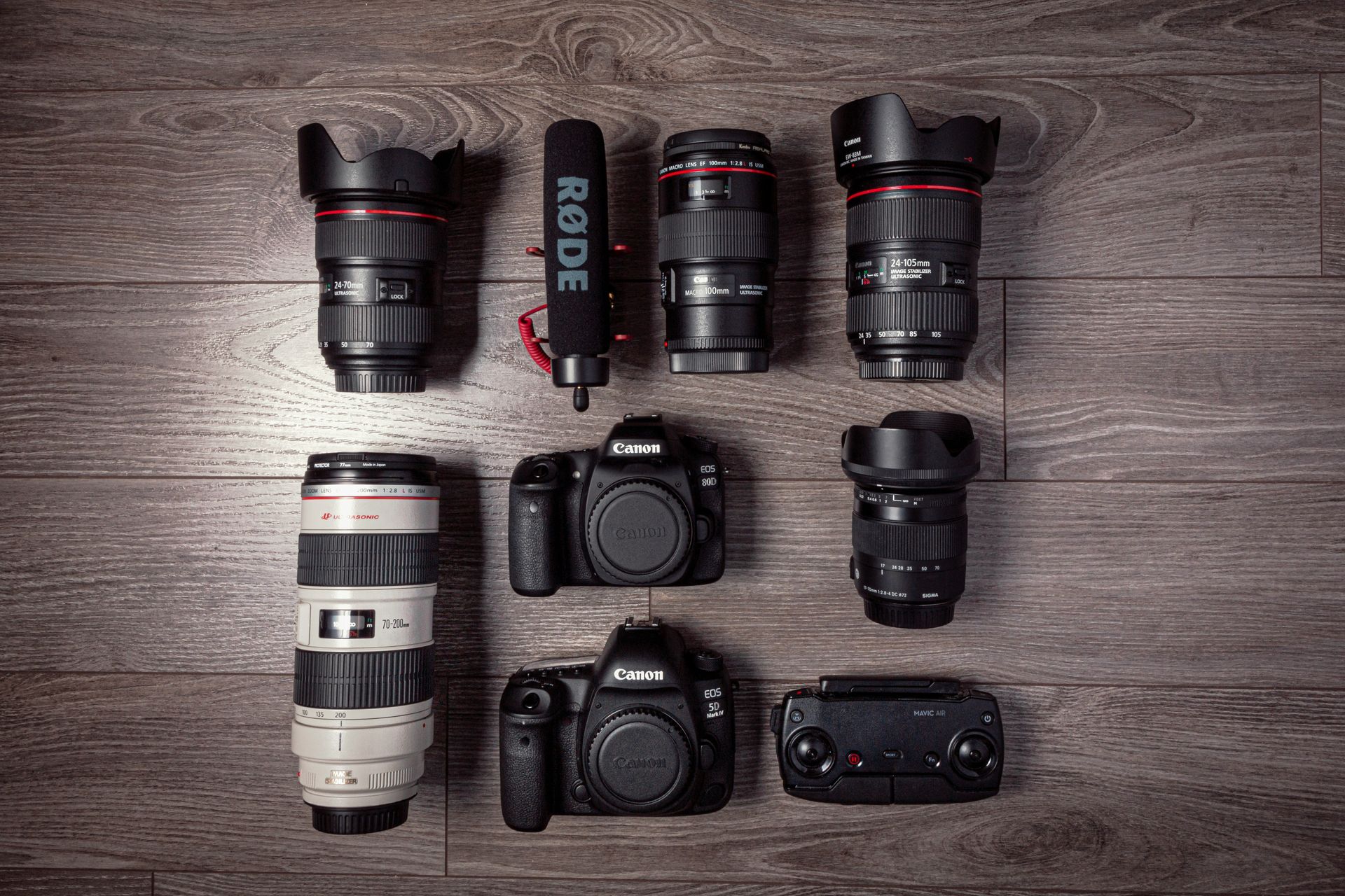 organized photo equipment