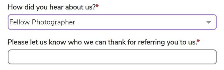 photography crm referrals