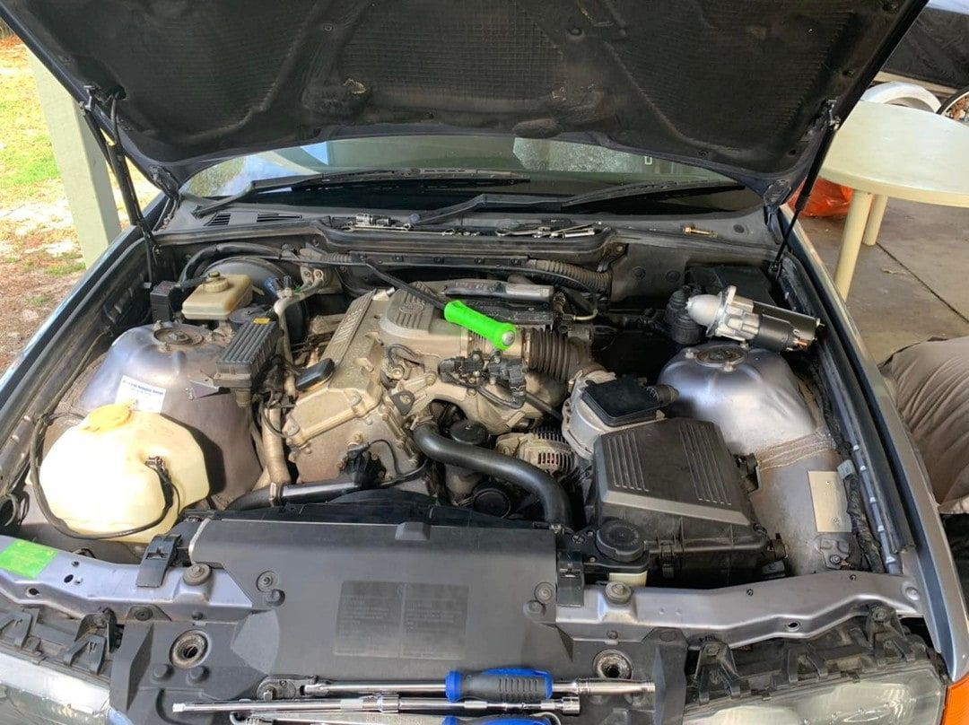 The Engine Of A Car Is Shown With The Hood Open — Weyba Automotive Services In Kuluin, QLD