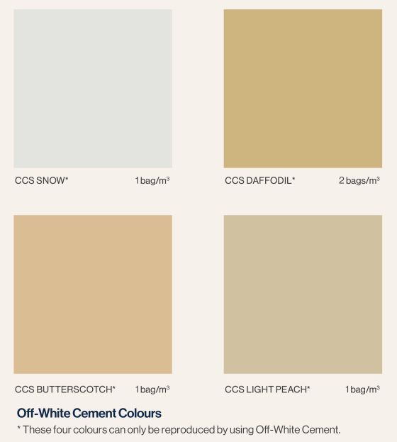 Off White Cement Colour Chart
