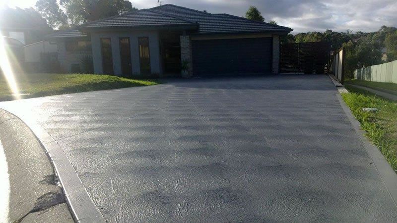 Repaired Concrete Driveway — Concrete Stamping in Morisset, NSW