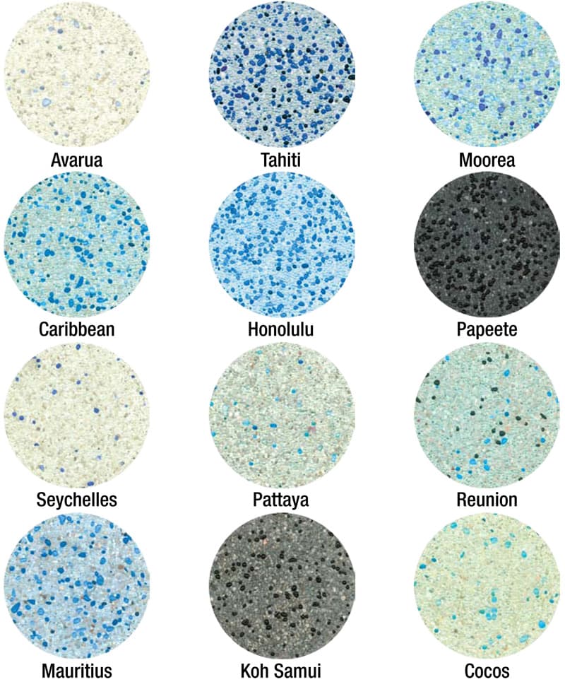 Pool Coating Colour Chart Concrete Colour Solutions