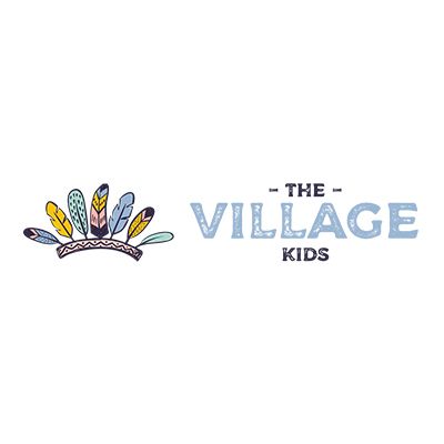The logo for the village kids shows a feathered headdress.