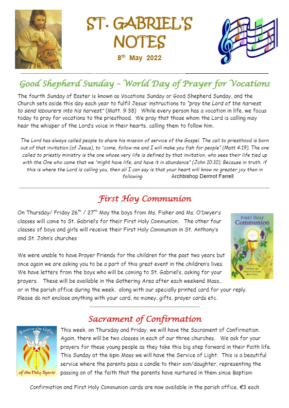 It is a catholic bulletin with a picture of jesus on it.