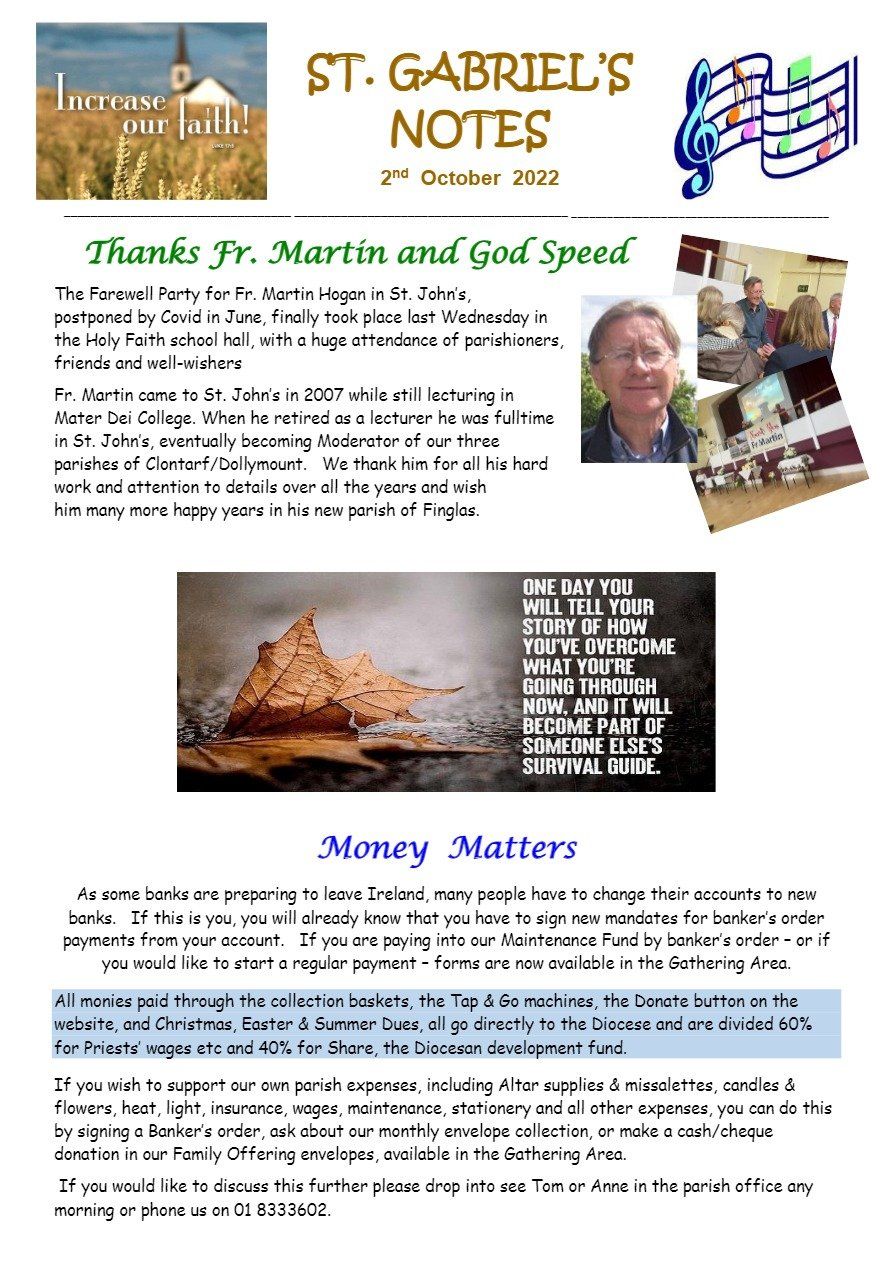It is a newsletter from st. gabriel 's church.