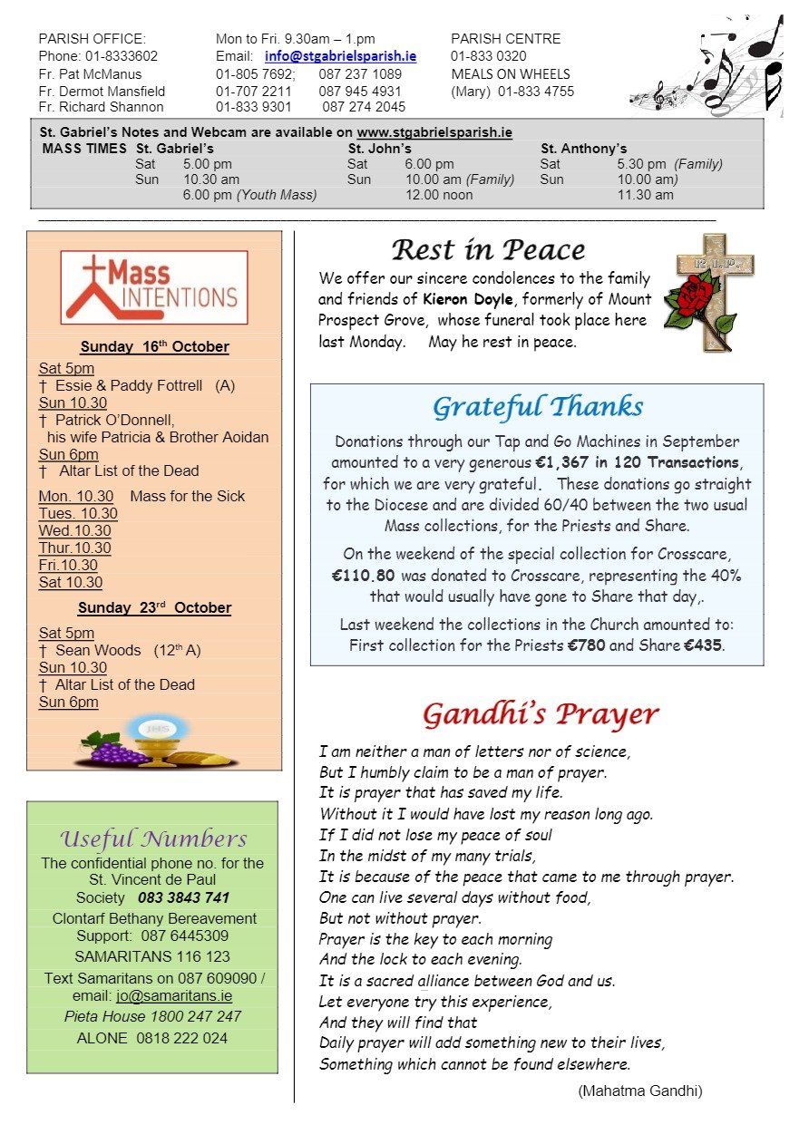 A page of a newspaper with a picture of a cross on it.