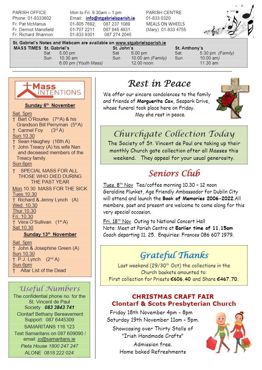 A page of a newspaper with a cross and a rose on it.