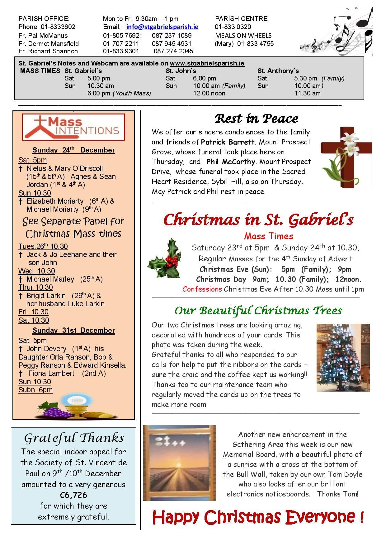 A newspaper with a cross on it and the words `` happy christmas everyone ''