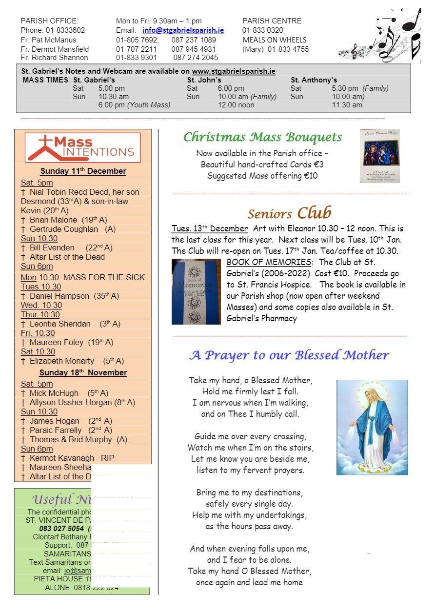 A newspaper with a picture of the virgin mary on it