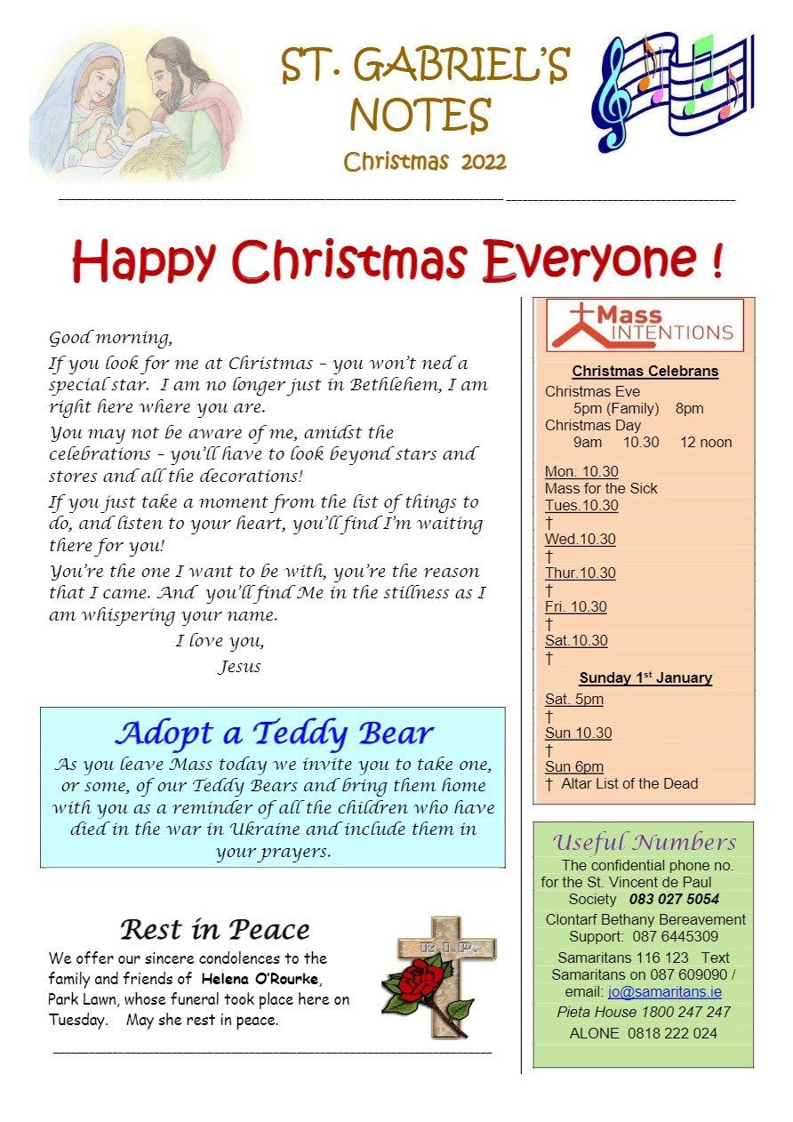 A newspaper with the words `` happy christmas everyone '' on it