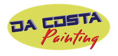 A yellow oval logo for da costa painting