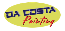 A yellow oval logo for da costa painting