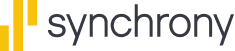 The logo for Synchrony, featuring the lowercase text 