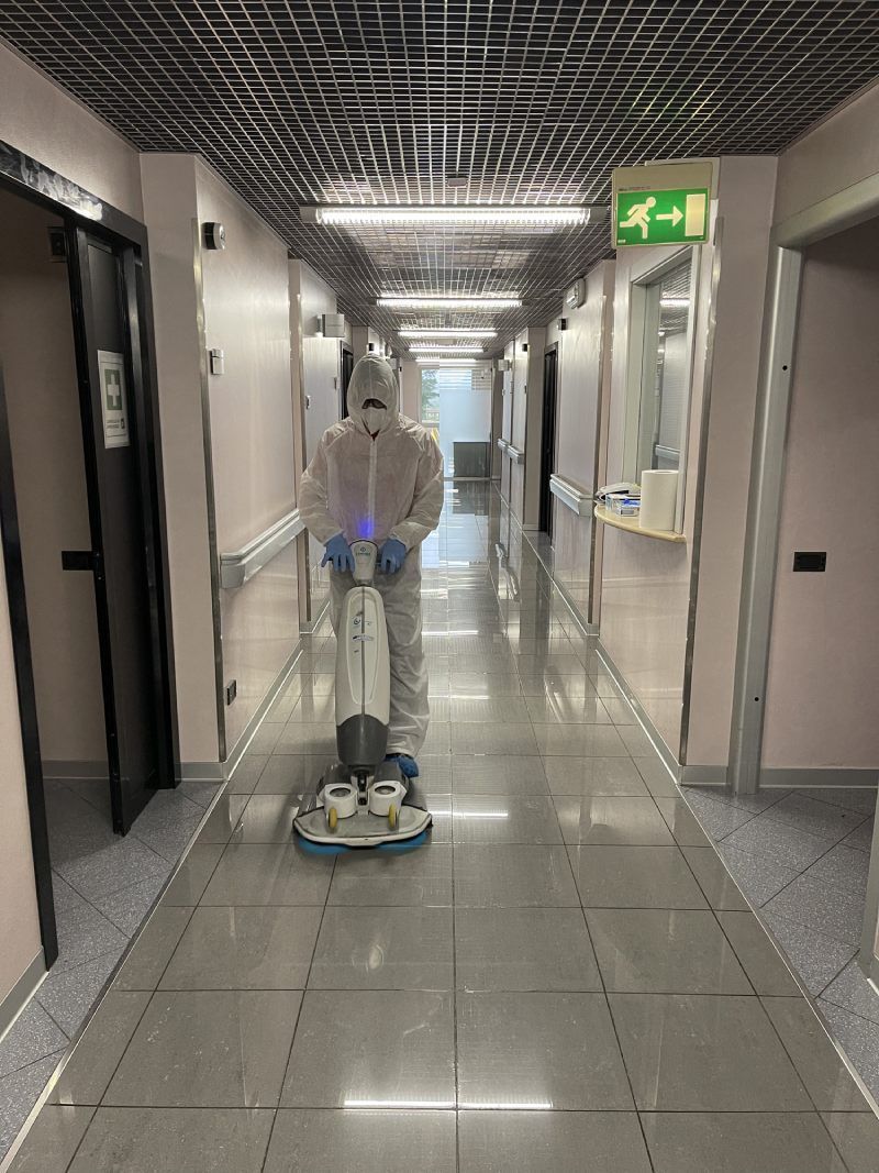 Intervento sanificazione spazi comuni casa di riposo