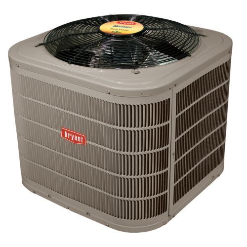 A bryant air conditioner is shown on a white background