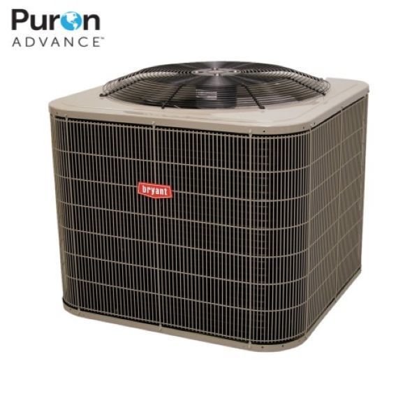 A puron advance air conditioner on a white background