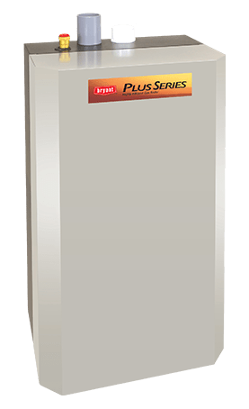 A white box with a red label that says plus series on it.