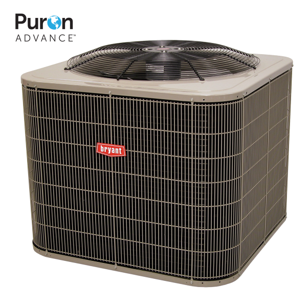 A bryant air conditioner is shown on a white background