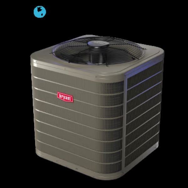A bryant air conditioner on a black background