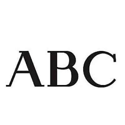 La palabra abc está escrita en negro sobre un fondo blanco.
