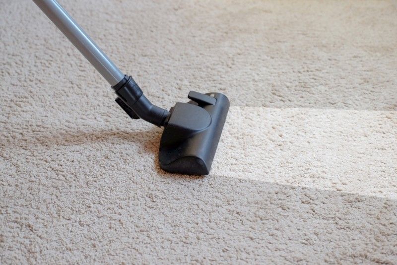 Vacuum Cleaner Cleaning a Light-coloured Carpet — Mo Property Cleaning in Belconnen, ACT