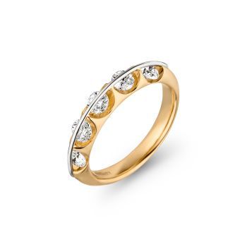 Schaffrath Calla ring van platina met solitaire diamant
