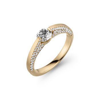 Schaffrath Colortaire ring van roségoud met briljantgeslepen diamant
