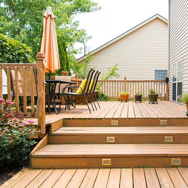 Modern Wooden Patio and Garden Area of a Family House — Lansdale, PA — Gentry Builders