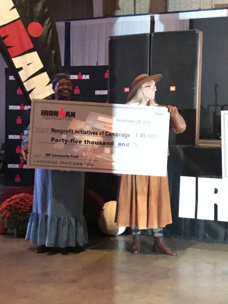 The IRONMAN Foundation had the honor of presenting a grant check to Maryland’s very own: Harriet Tubman & Annie Oakley, at the Athlete Welcome Ceremony!