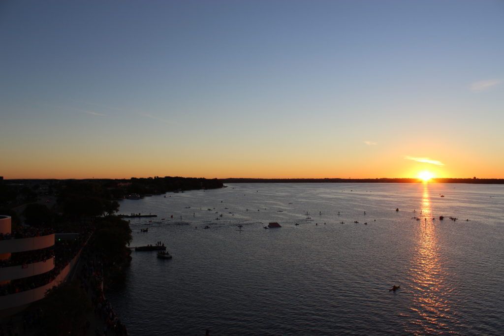 RACE DAY: It was a beautiful, peaceful morning for a little 2.4 mile swim!