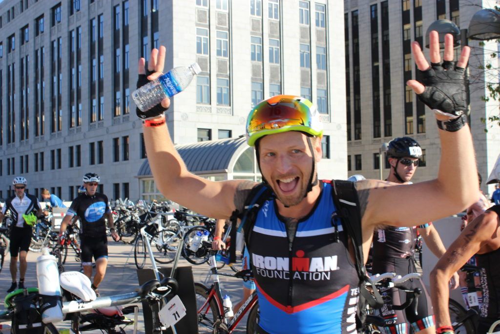 TEAM IMF athlete, Chad Erhart, is pumped to get on the bike!