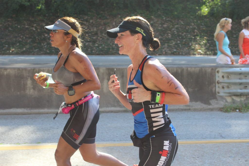 TEAM IMF Athlete, Mistie Morgan, is all smiles during her FIRST IRONMAN!
