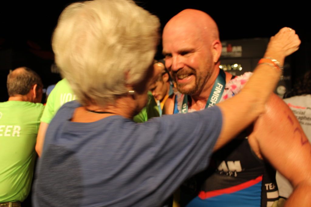 Congratulations Nelson Robinson, YOU ARE AN IRONMAN!! Nelson was medaled by his mom, Margaret, because he won our Medaling package fundraising challenge.