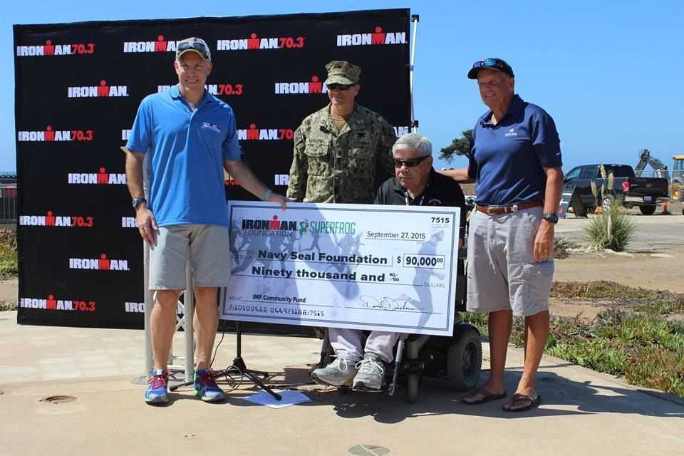 IRONMAN 70.3 Superfrog Donation to Navy Seal Foundation