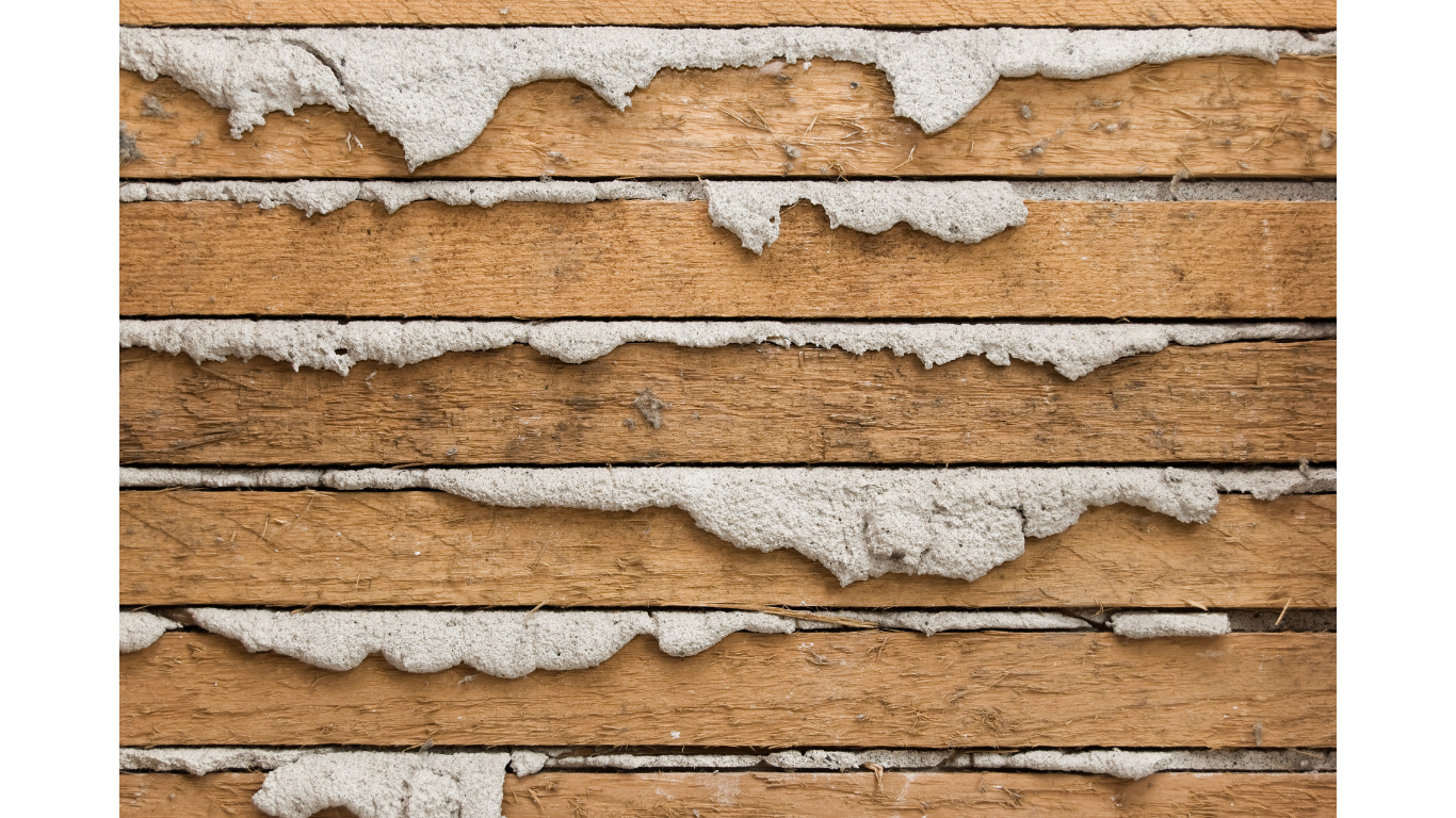 Plaster keys on wood lath
