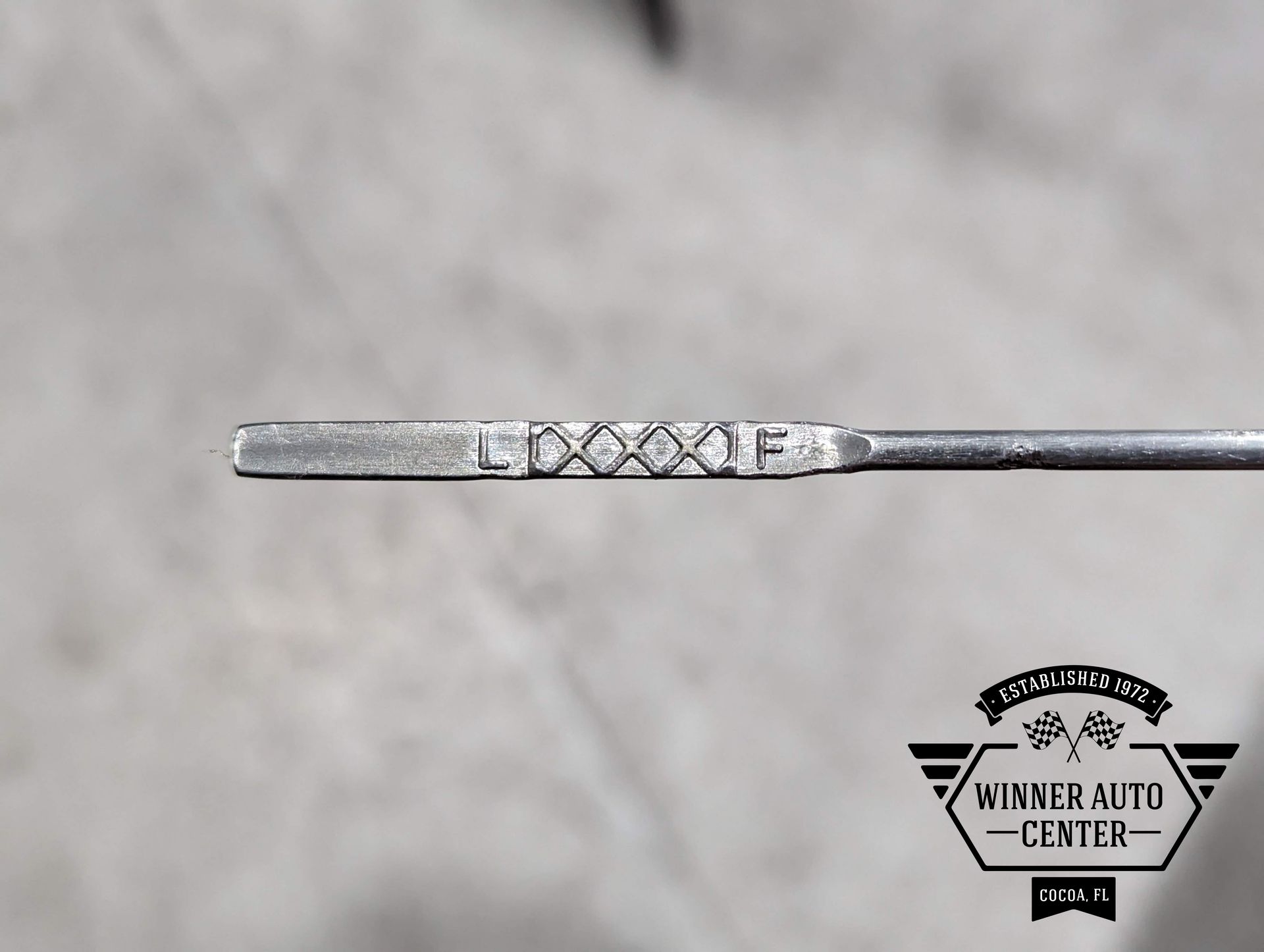 Oil dipstick showing oil level | Winner Auto Center