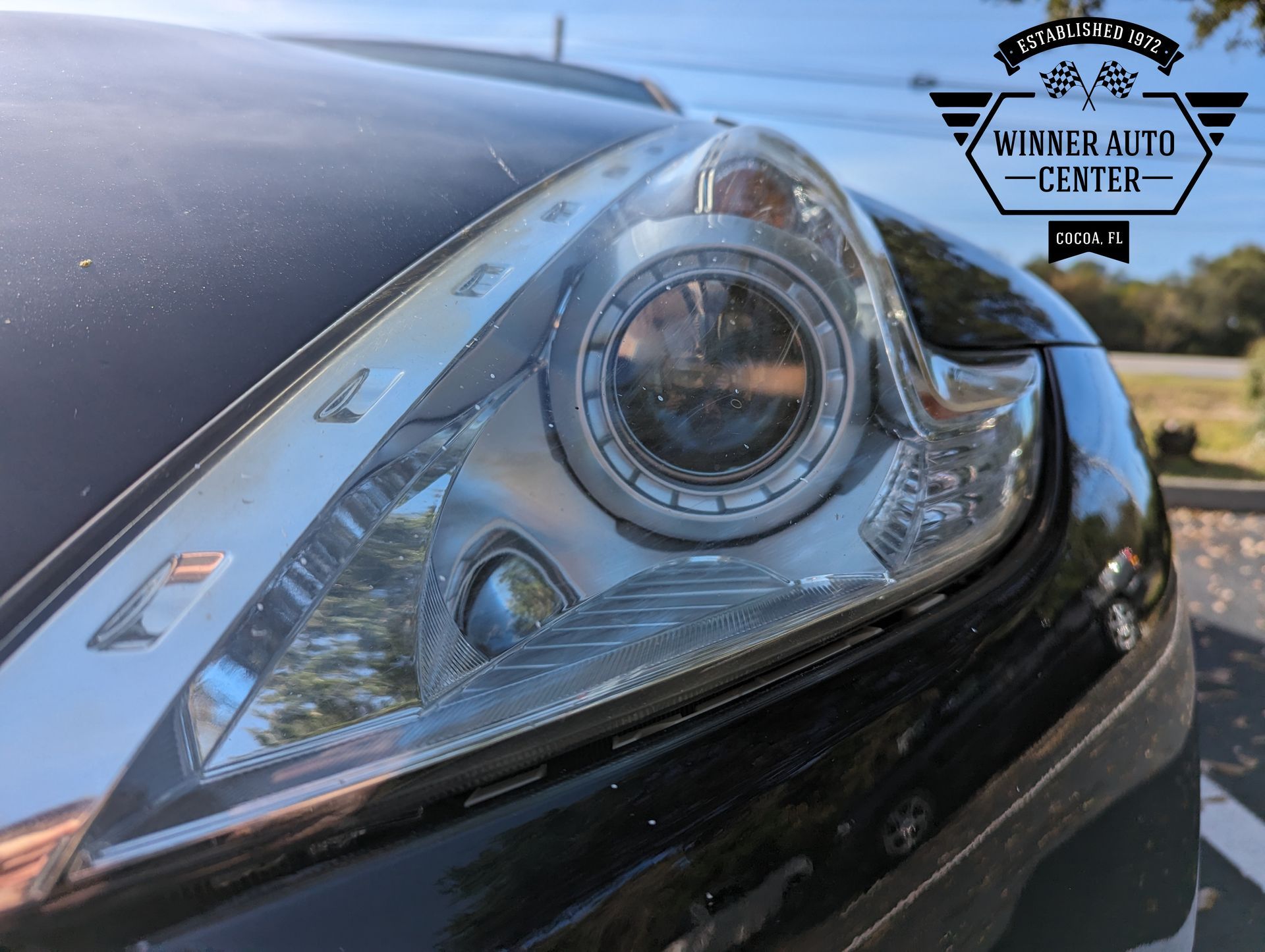 Close-up of a car headlight | Winner Auto Center