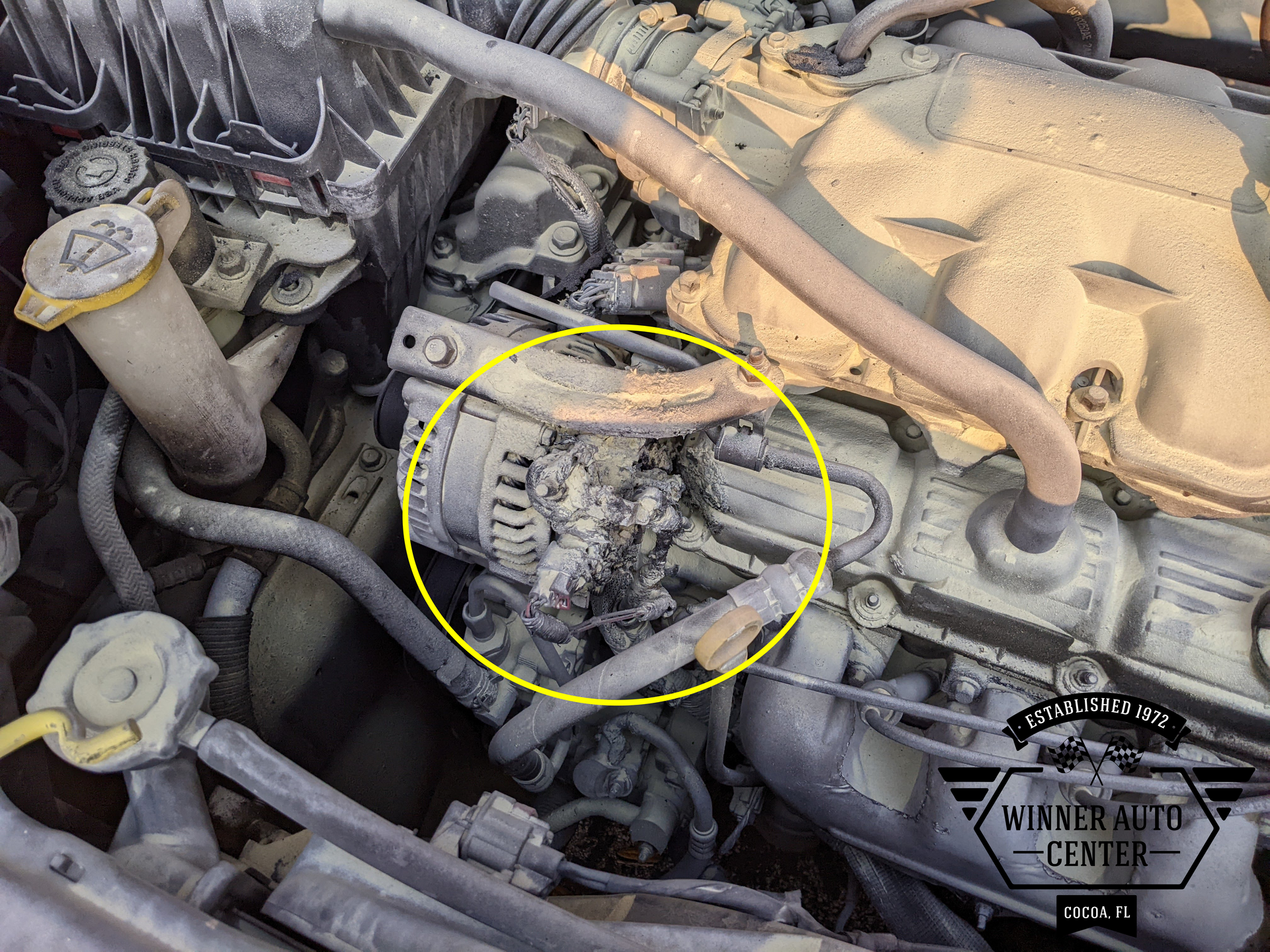 Close-up of a car engine compartment | Winner Auto Center