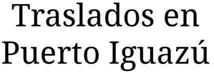 Traslados en Puerto Iguazú logo
