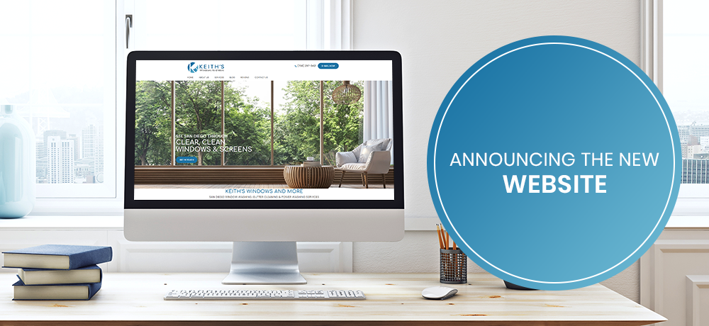 Website announcement — San Diego, CA — Kieths Windows and More