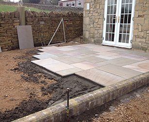 patio being laid