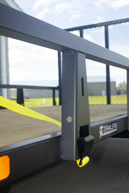 Flat hook tie down on multi anchor bracket