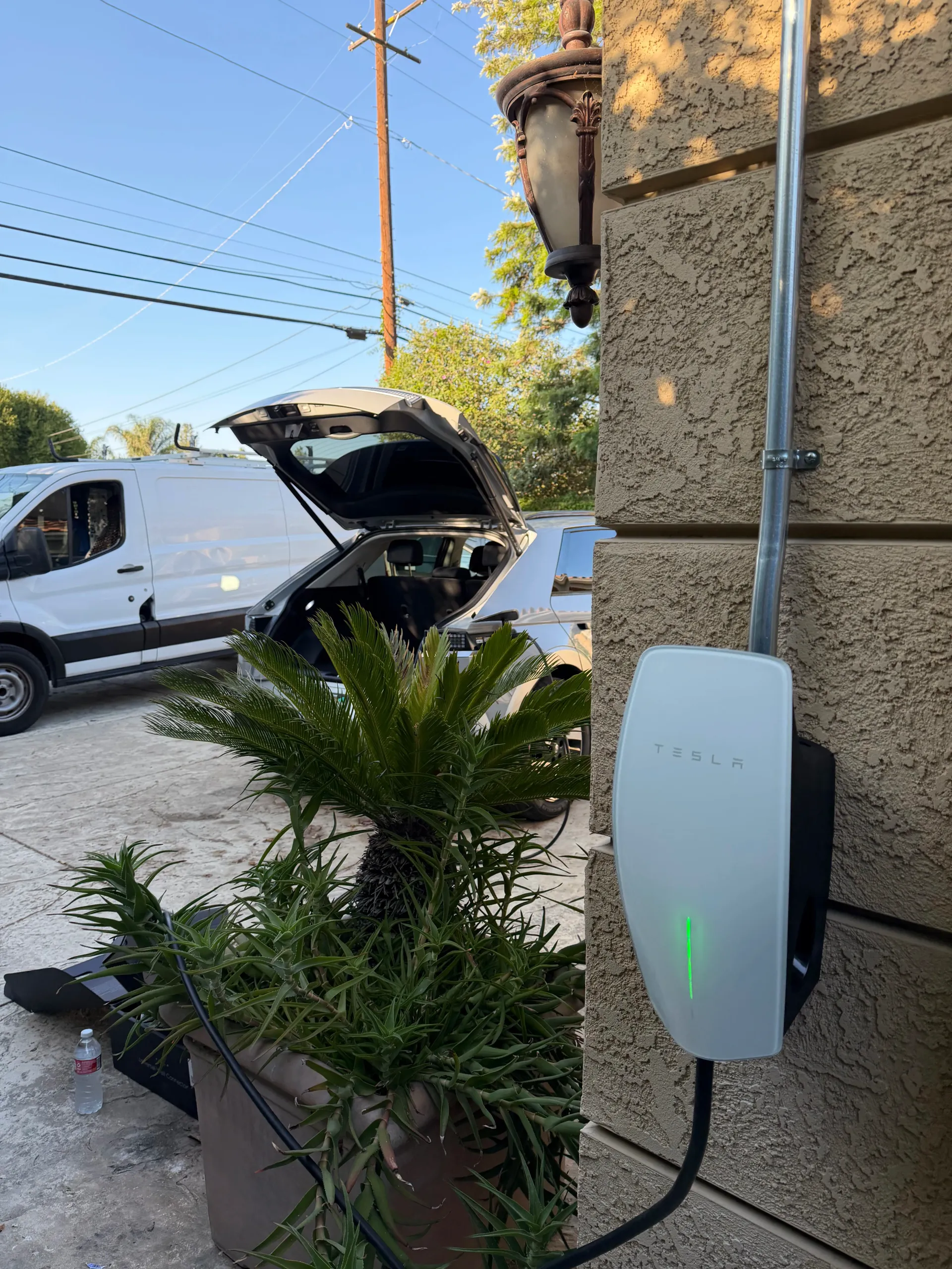 Tesla Wall Connector charger installed in Los Angeles by LED Guys C10 electrician